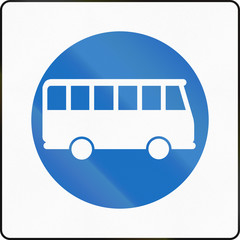 Austrian traffic sign at a bus lane