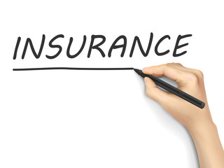 insurance word written by hand