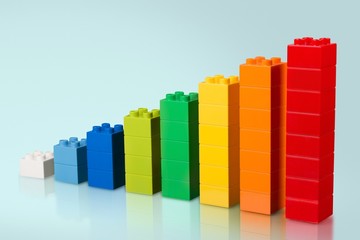 Result. Color diagram isolated on white