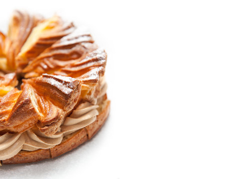 choux cream cake with text space