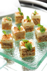 Carrot cake on a holiday buffet
