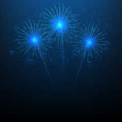 Fototapeta premium Vector illustration of fireworks