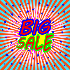 big sale comic speech bubble