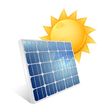 Solar panel icon. Vector