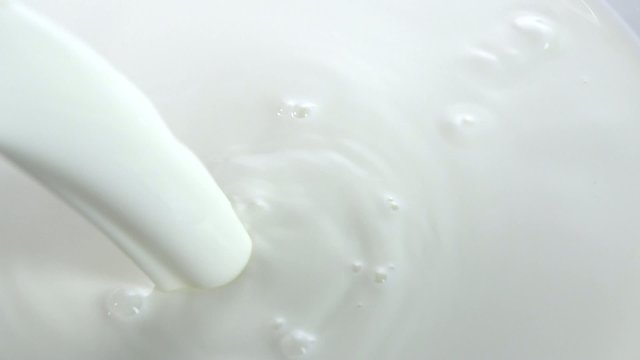 Milk splash slow motion footage