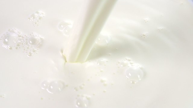 Milk splash closeup