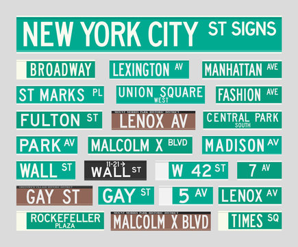 New York Street Signs