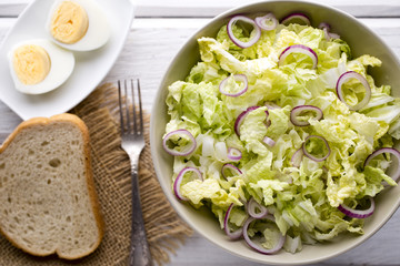 Lettuce. Vegetarian food, light snacks.