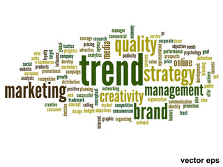 Vector conceptual business word cloud