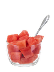 Fresh watermelon bowl with spoon