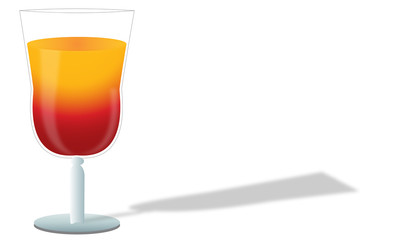 cocktail in a glass beaker