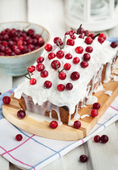 Delicious homemade cranberry loaf cake