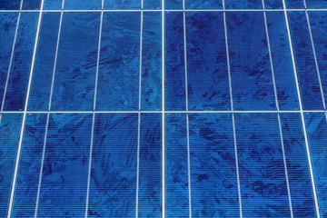 Solar panels or solar cell close up