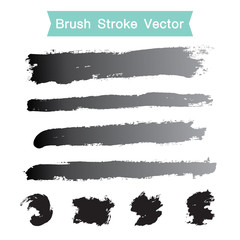 Vector set of grunge brush stroke