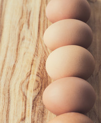 Organic eggs, clean eating concept, colorised image