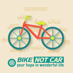 Flat bike background illustration concept
