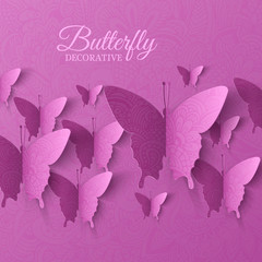 beautiful colorful butterfly background concept
