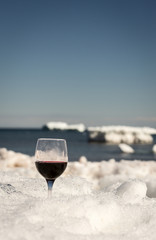 Glass of red wine