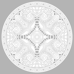 coloring book page for adults - zendala