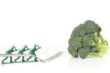 Army Men Broccoli Fork