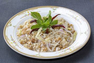 Spicy Salad of Curried Rice Croquettes