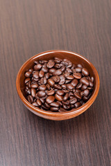coffee beans on a dark background