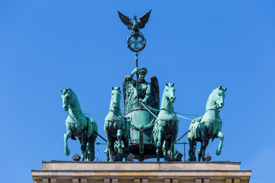 Quadriga auf dem Brandenburger Tor (Berlin, Deutschland)