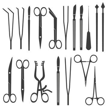 surgical istruments and tools for surgery eps10
