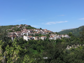 Fototapeta na wymiar Bulgarian City Veliko Tarnovo View from Above