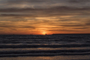 Beautiful sunset on the beach