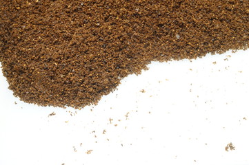Ground coffee for background
