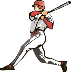 Baseball player. Vector illustration