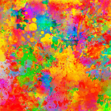 Abstract color splash & watercolor background