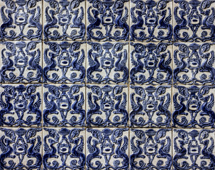 old ceramic tile, Lisbon, Portugal.