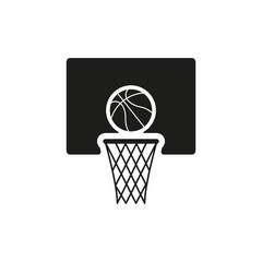 The basketball icon. Game symbol. Flat