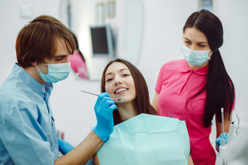 The girl on reception at the dentist