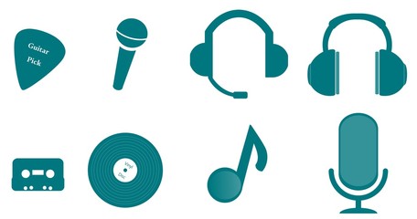 Musique et son en 8 icônes