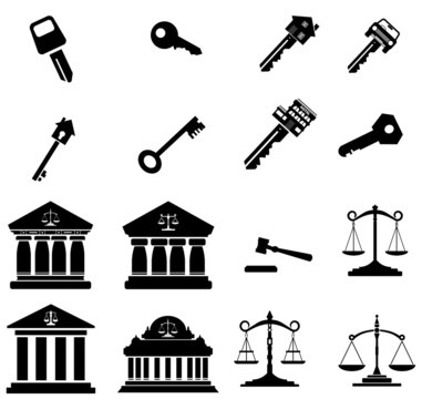 Clé et justice en 16 icônes