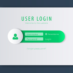 Fototapeta premium User Login window concept, vector illustration, eps10
