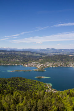 View From Observation Tower Pyramidenkogel To Lake Woerth