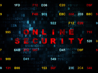 Fototapeta premium Protection concept: Online Security on Digital background