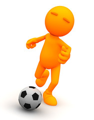 3d Guy: Kicking a Soccer Ball