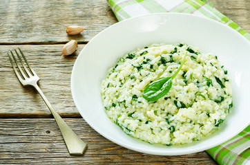 risotto with spinach