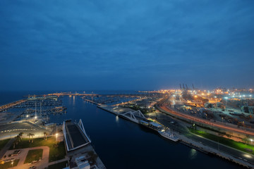 Fototapeta na wymiar Port docks at night