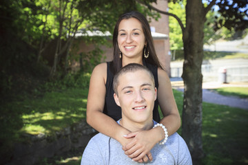 Naklejka premium Young adult couple