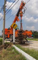 Drilling holes in ground