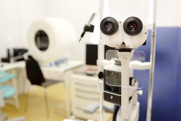microscope in an oculist office