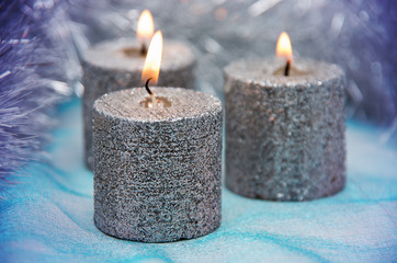 Christmas decorations with a candles.