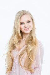 Naklejka premium Beautiful blonde with long hair