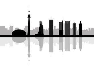 Fototapeta premium Toronto Canada skyline. Detailed vector silhouette